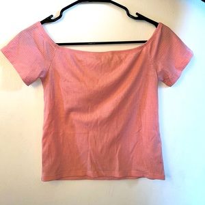 Pink Off The Shoulder Top